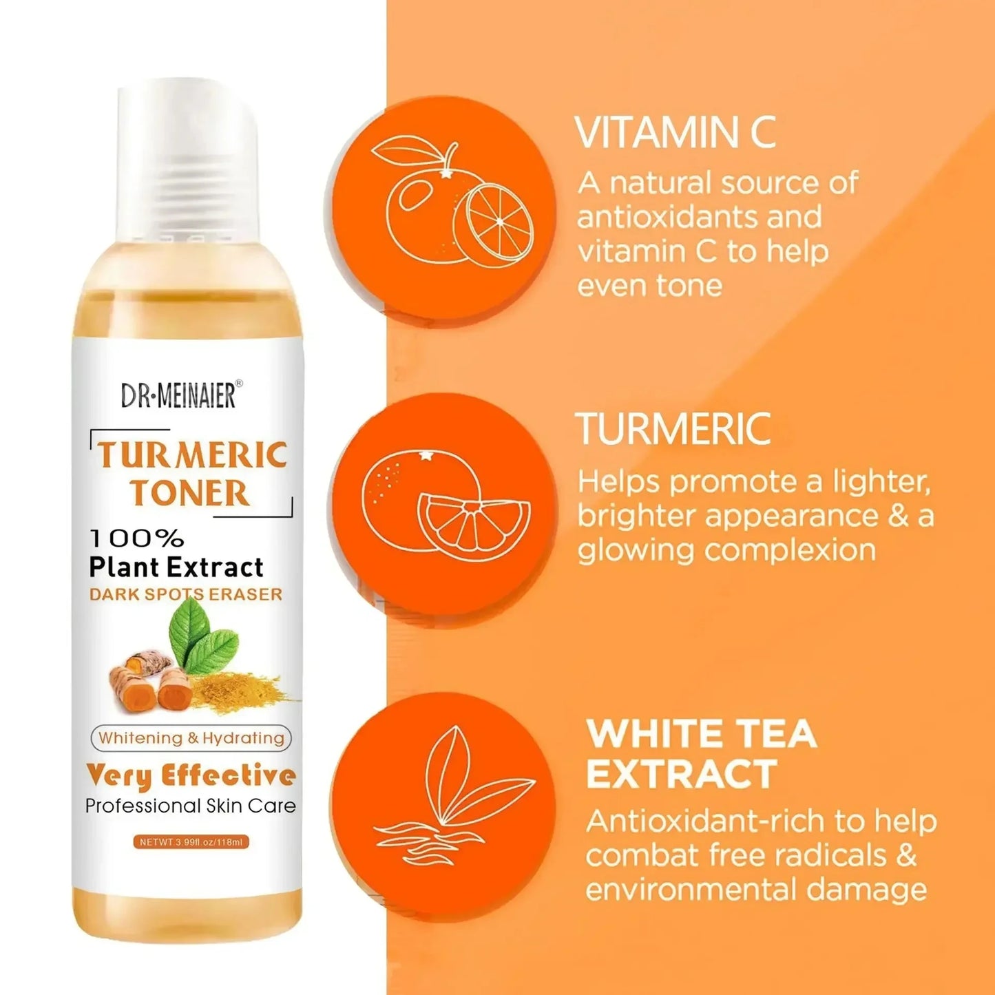 Turmeric Face Toner Brightening Serum Tender Skin Moisturizing Vitamin C Ginger Essence Korean Cosmetics